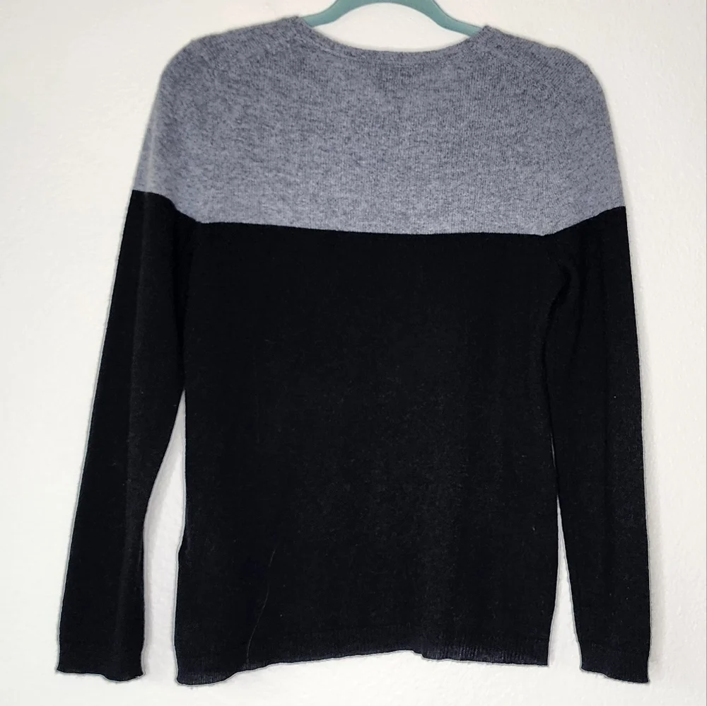 Morgan Taylor Color Block Cashmere Sweater M